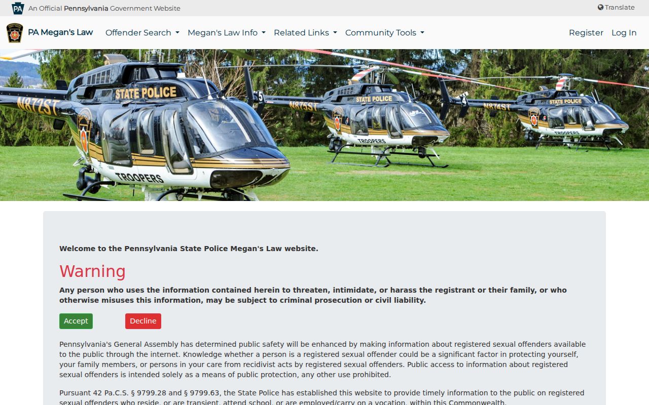 East Pennsboro Township residents directory reference to Pennsylvania Megan's Law ZIP search